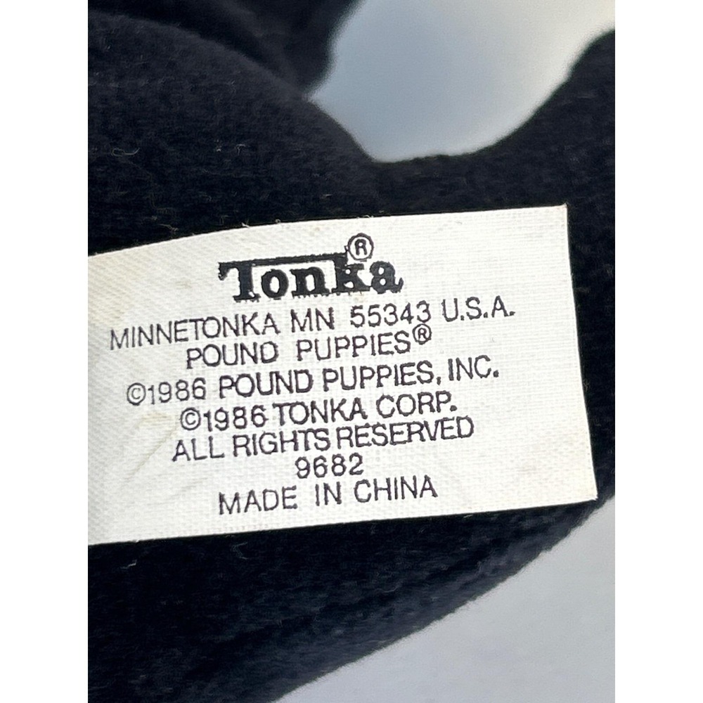 Vtg 1986‎ Tonka 2019 Hasbro Mini Pound Puppies Plush White Grey Black Lot of 3
